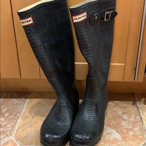 Black Hunter rain rubber boots waterproof